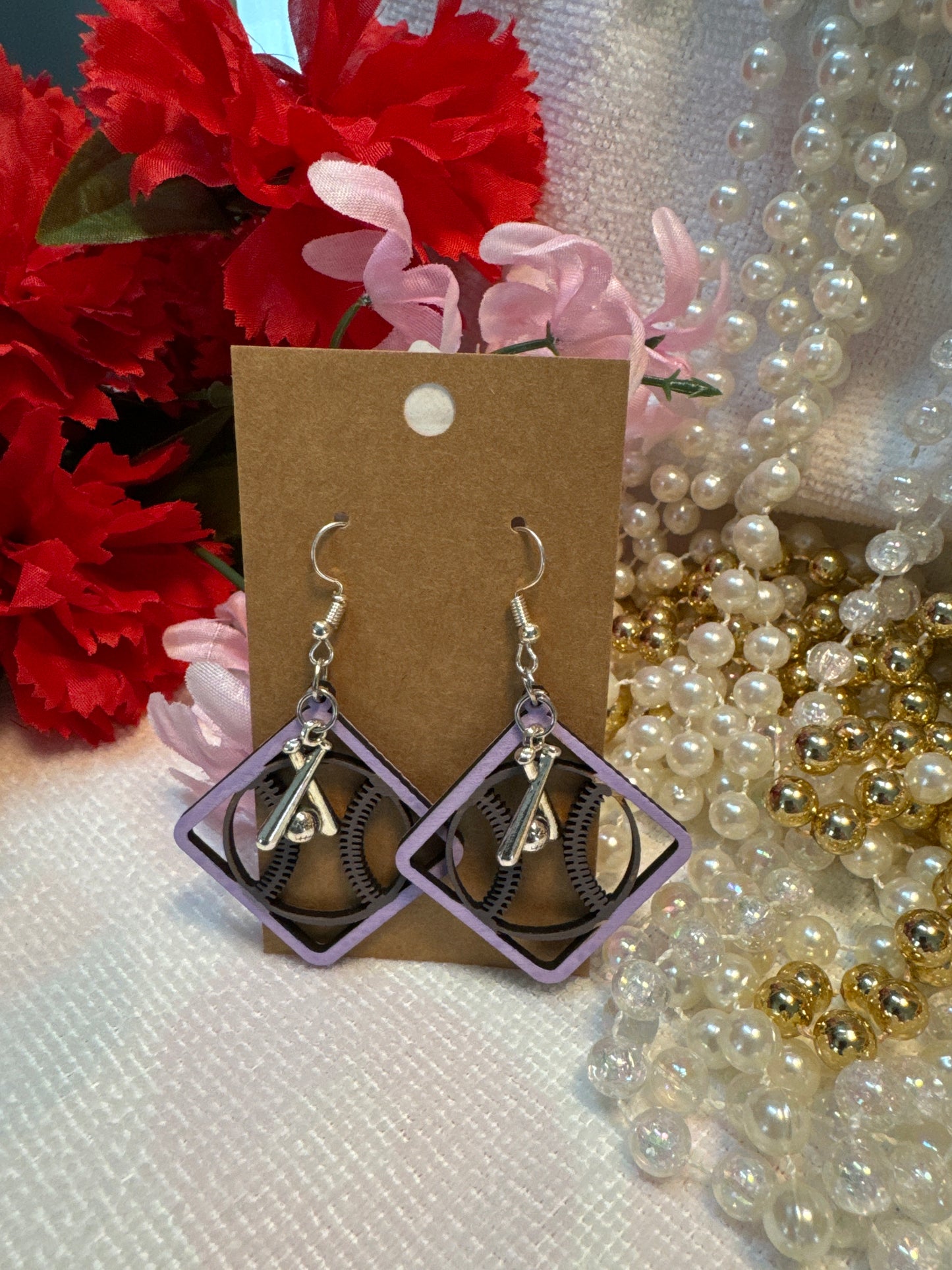 Baseball Earrings