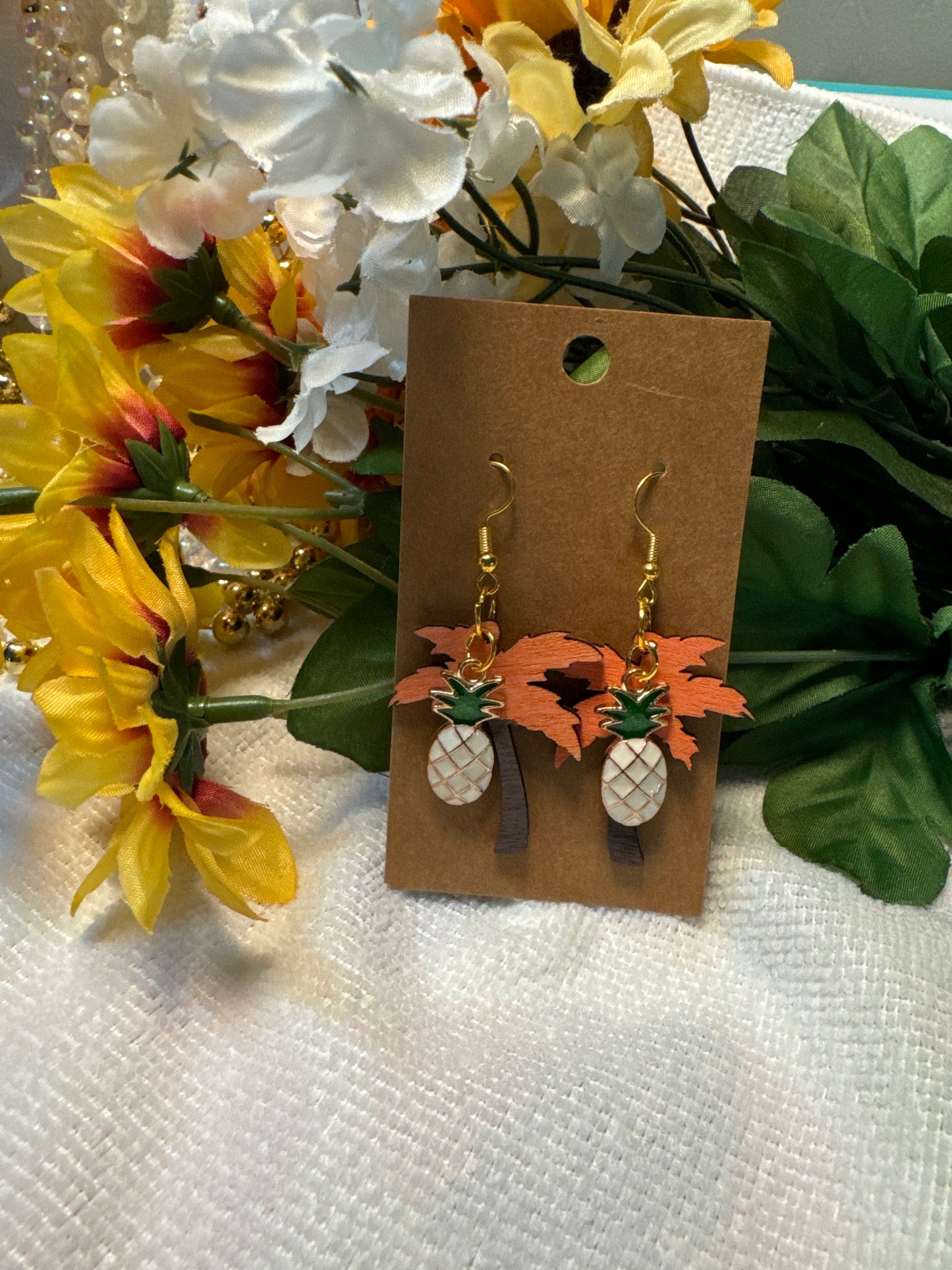 Palm Tree 2/Charm Earrings